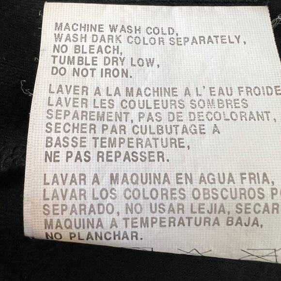 Vintage Leslie Fay Sportswear Womens Velvet Tunic Medium Black Button Front - Picture 6 of 6